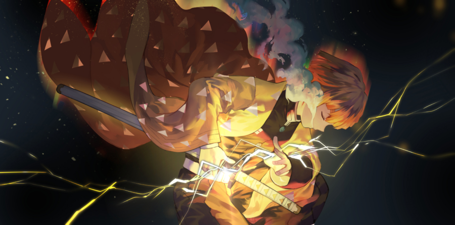 Zenitsu: Unleashing Thunder Wallpaper